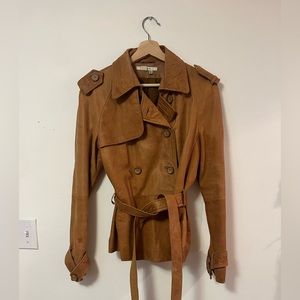 Zara Cognac Leather Jacket